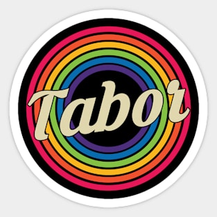 Tabor - Retro Rainbow Style Sticker